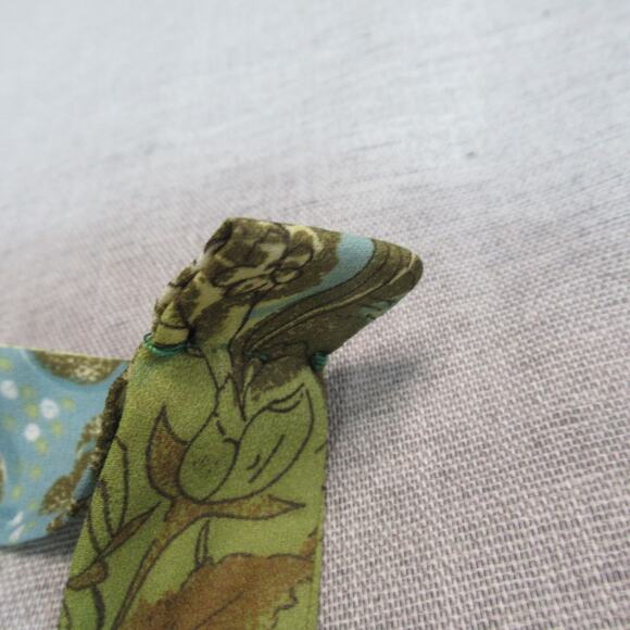 Sandra Darren Dress Womens 14W Green Floral Tropical Fit & Flare Preppy Flowy - Picture 4 of 10